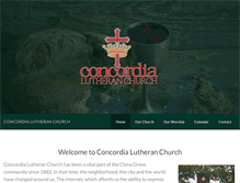 Tablet Screenshot of concordia-lutheran.org